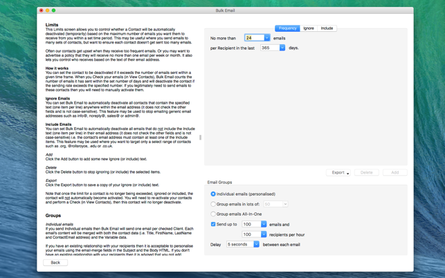 Bulk email software mailing list