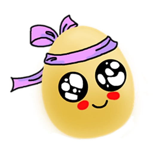 Adorable Egg Eggmoji Sticker icon