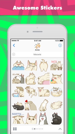 Meowie stickers by Annie