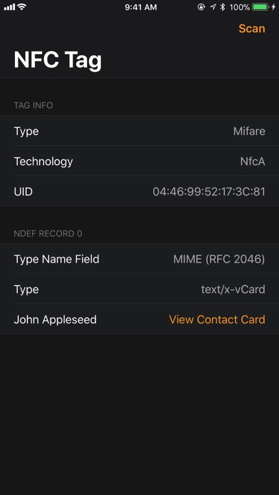 NFC NDEF Reader screenshot 2