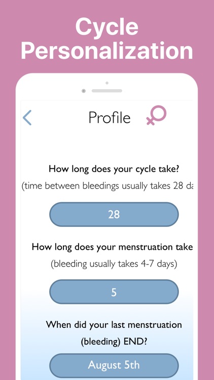 Period Tracker Calendar Cycle