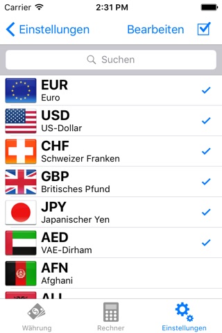 Exchange rate converter screenshot 2