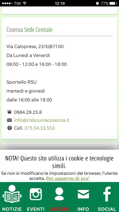 Cisl Scuola Cosenza screenshot 2