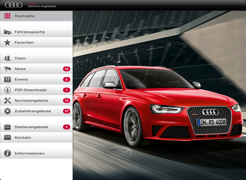 Audi Ingolstadt für iPad screenshot 2