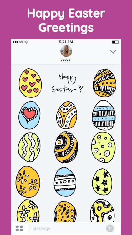 Hand Drawn Happy Easter Eggs