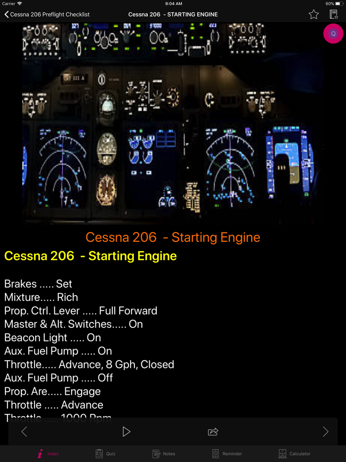 Cessna 206 Preflight Checklist