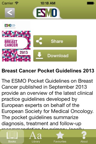ESMO Cancer Guidelines screenshot 4