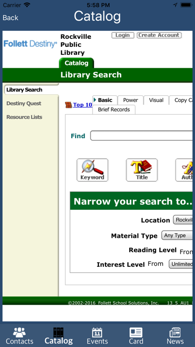 Rockville Public Library screenshot 2