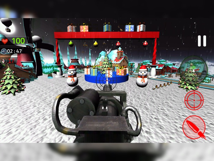 圣诞节圣诞老人礼物射击