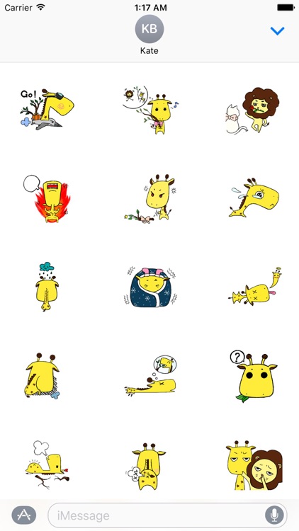 Giraffe with Big Head Sticker