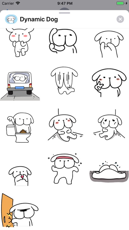 Dynamic Dog Animated Stickers