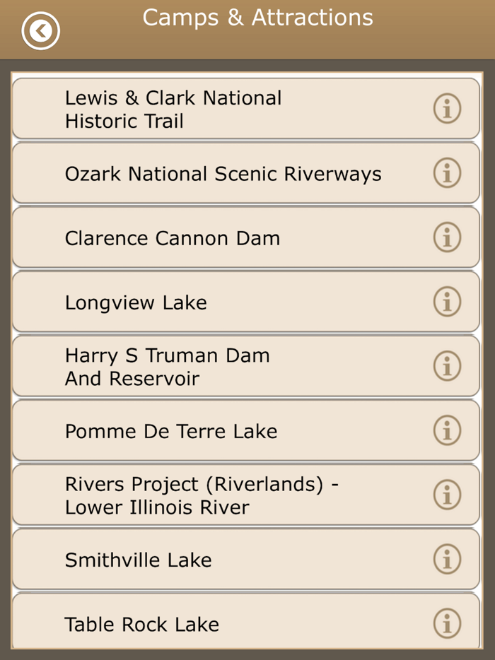 Great -Missouri Camps  Trails