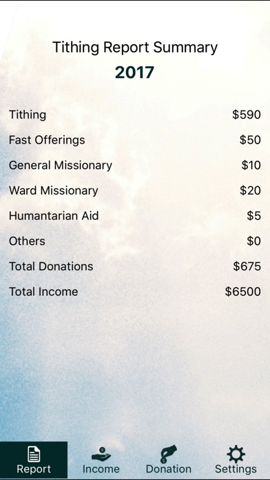 LDS Tithing Report screenshot 2