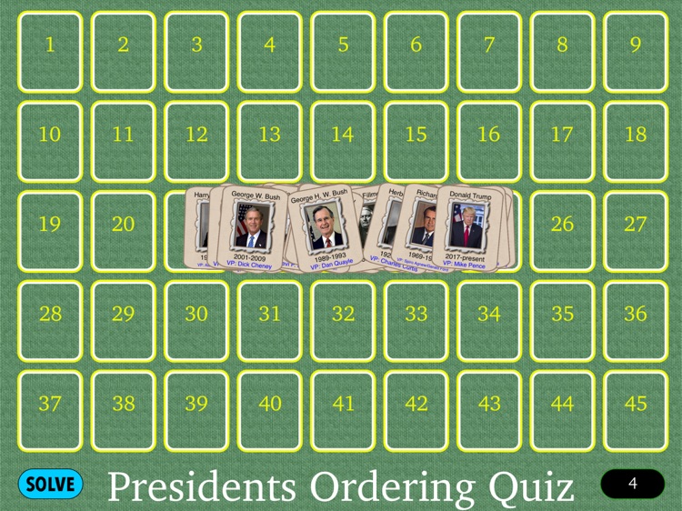 US Presidents Order Quiz