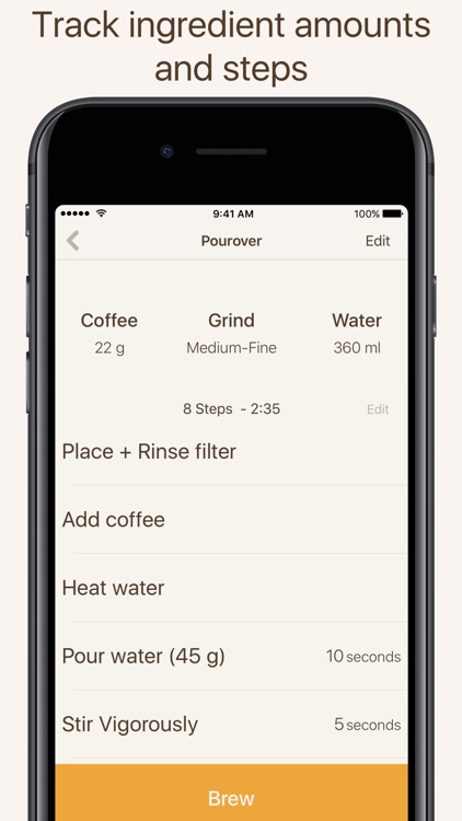 Brew Timer - Coffee Timer and Recipe Organizer screenshot-3