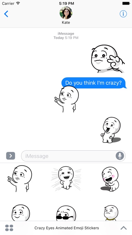 Crazy Eyes Animated Emoji Stickers