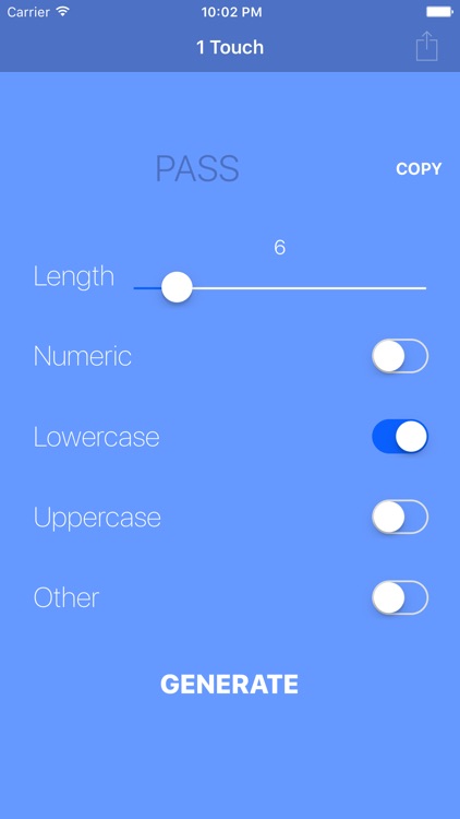 1 Touch - Password Generator