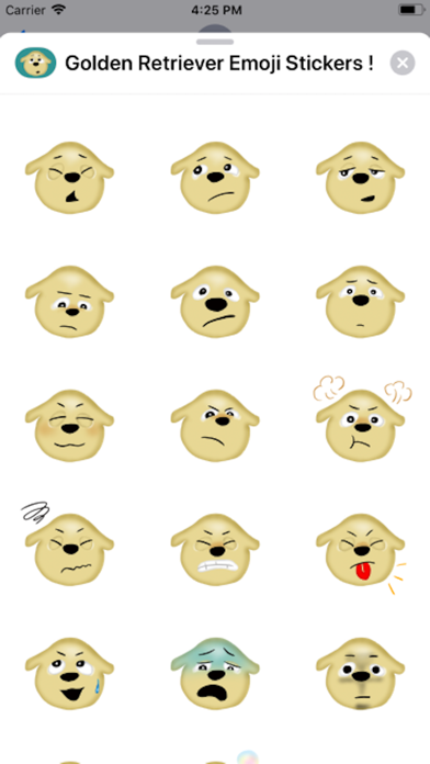 Golden Retriever Emoji Sticker screenshot 3