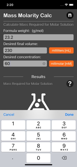 Mass Molarity Calculator(圖6)-速報App