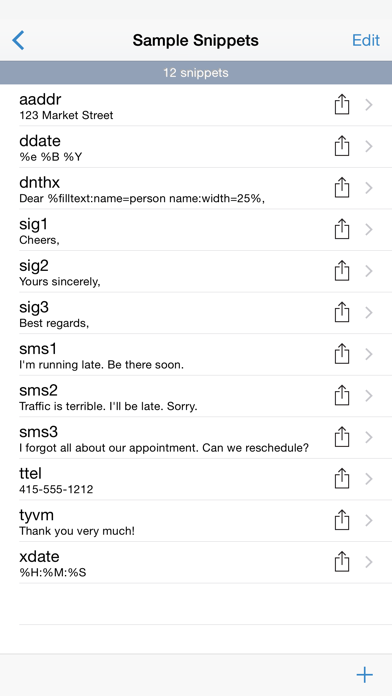 TextExpander 3 + custom keyboard Screenshot 2