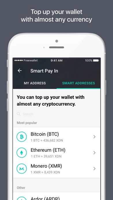 XDN Wallet by Freewallet screenshot 4