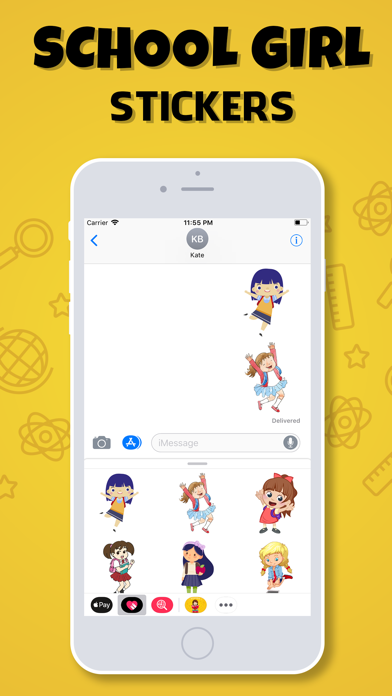 How to cancel & delete School Girls Stickers from iphone & ipad 4