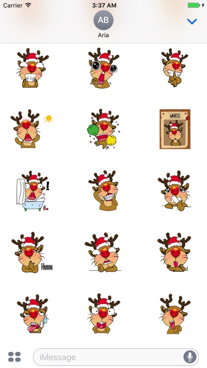 Animated Funny Xmas Reindeer