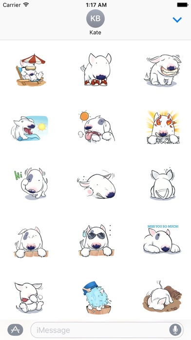 Bull Terrier Dog Bully Emoji screenshot 2