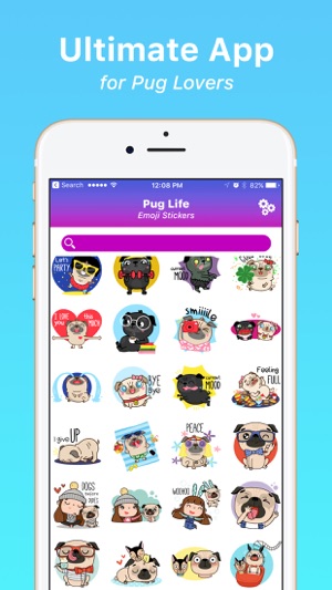 Pug Life Emoji Stickers(圖4)-速報App