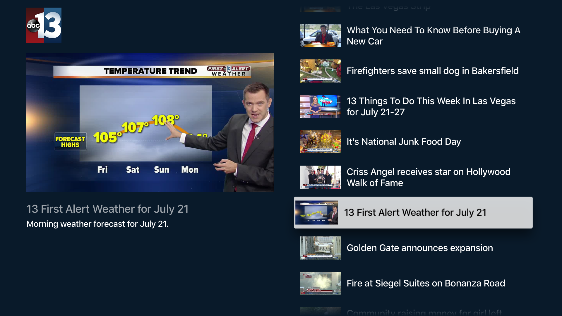 Channel 13 Las Vegas News KTNV | Apps | 148Apps