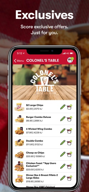 Kfc Order On The Go Iphone Screenshots