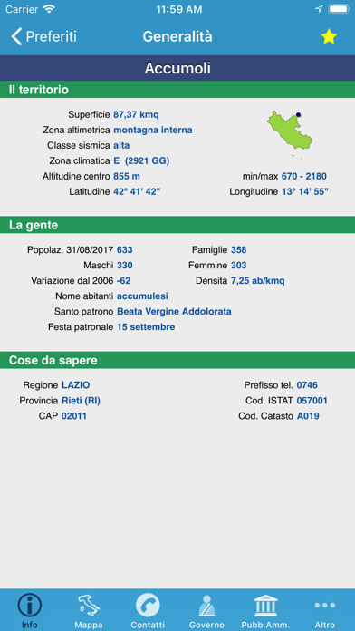 Screenshot of Comuni d'Italia3
