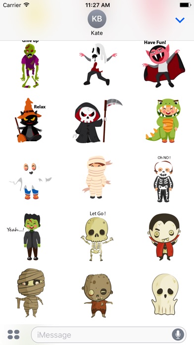Halloween character emoji screenshot 2