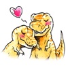Watercolor Dinosaur Stickers