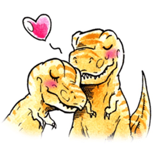 Watercolor Dinosaur Stickers
