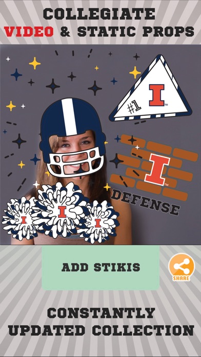 Illinois Fighting Illini Animated Selfie Stickers screenshot 2