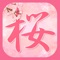 桜の花の模様の和風の美しい電卓です。