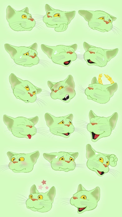 Green Cat emoji screenshot 4