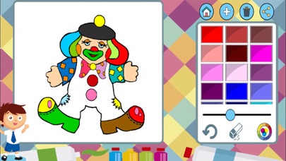 How to cancel & delete Clowns paint coloring book from iphone & ipad 4
