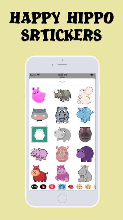 Happy Hippo Stickers