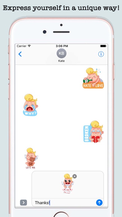 Love Cupid Emoji Stickers screenshot 2