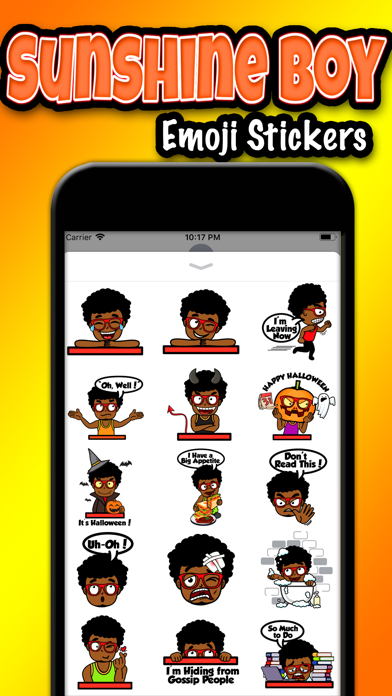 Sunshine Boy Emoji Stickers screenshot 3