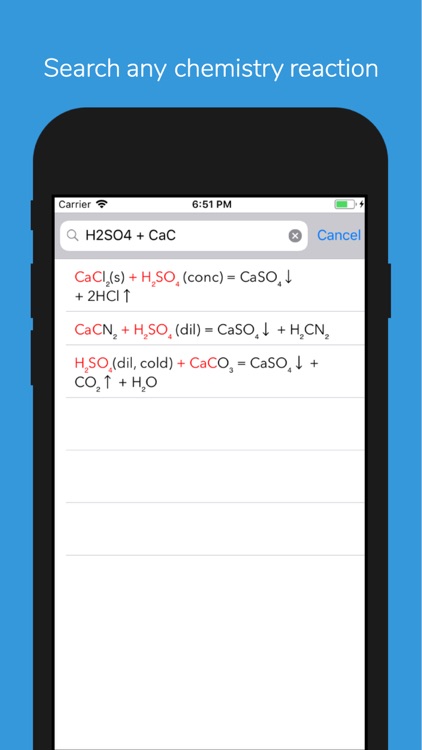 Search Chemistry Reactions