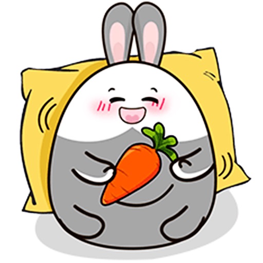 Cute Chubby Rabbit Stickers iOS App