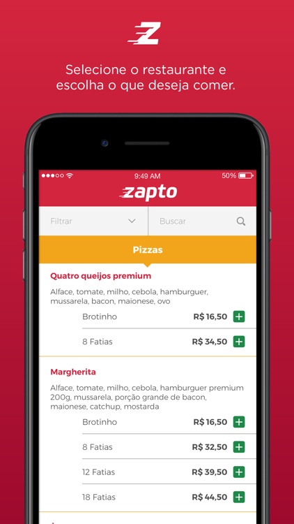 Zapto - Delivery de comida