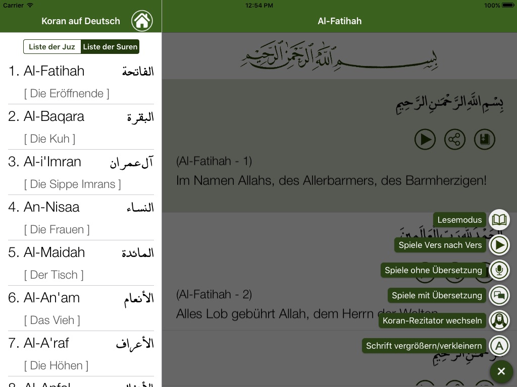 Koran auf Deutsch screenshot 3