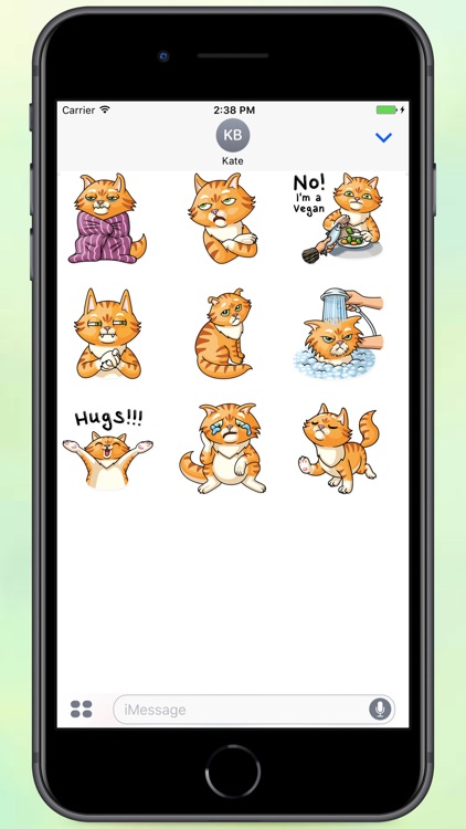 Striped Orange Cat Stickers