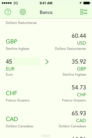 Banca currency converter screenshot 2