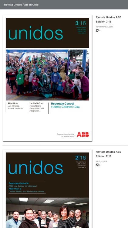 Revista Unidos ABB en Chile