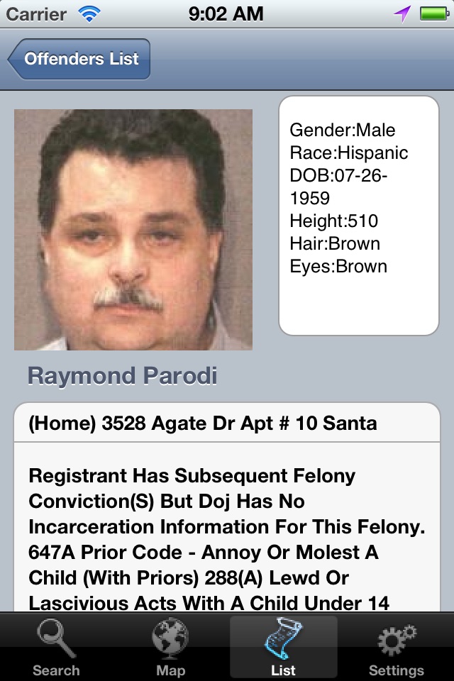 Sex Offenders Search iPhone screenshot 4